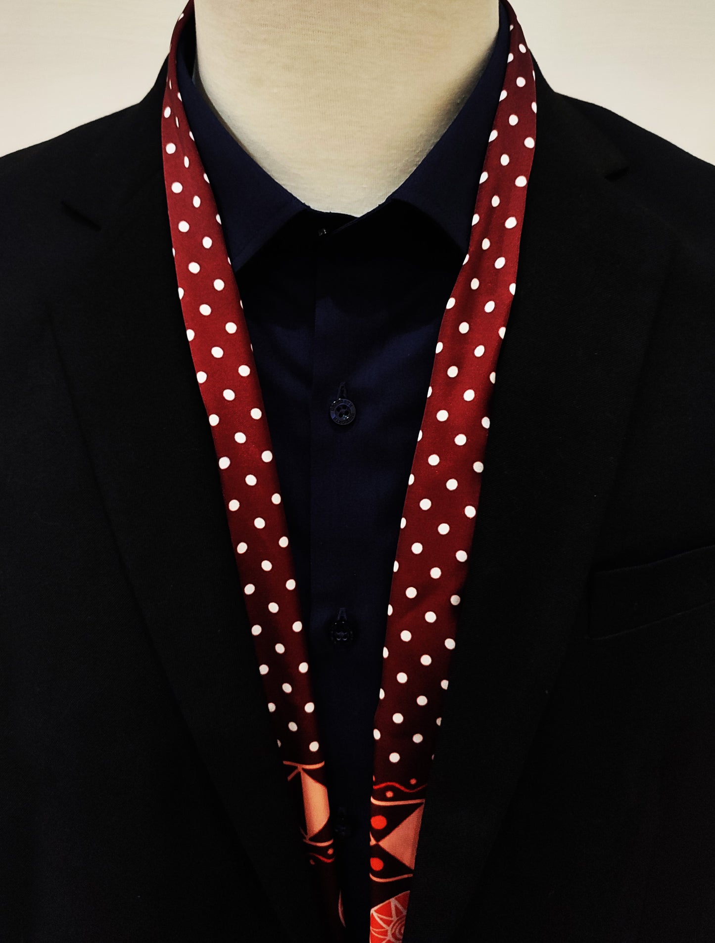 Chocolate Brown Polka Drops - Silk Scarf
