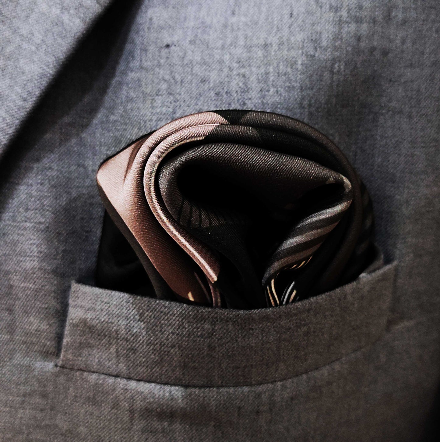 Black & White Abstract - Silk Pocket Square