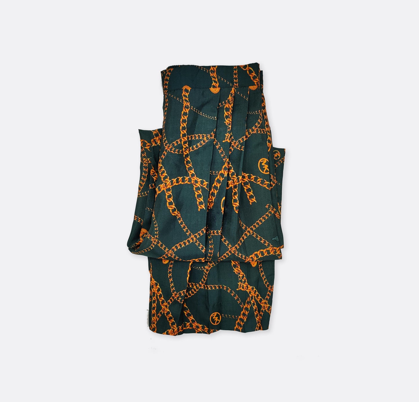 pleated chain loop trouser