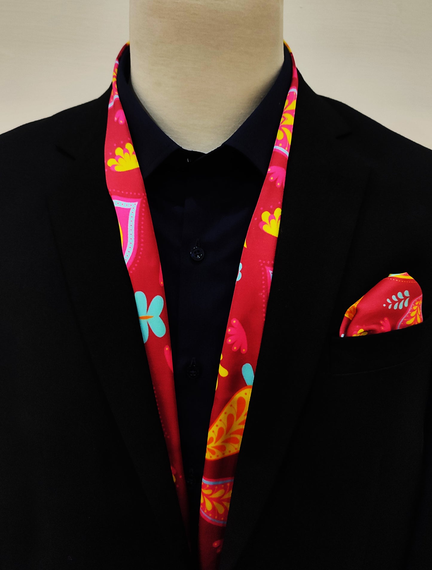 Paisley Shape Silk Men Scarf and Pocket Square Set
