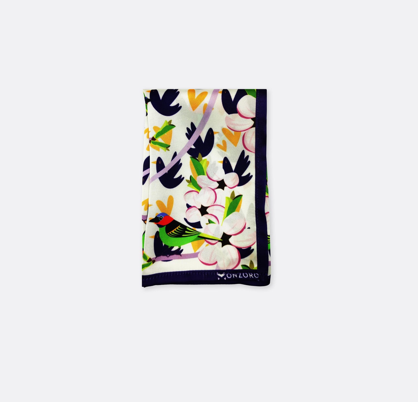 Tropical Birds & Flowers- Silk Pocket Square