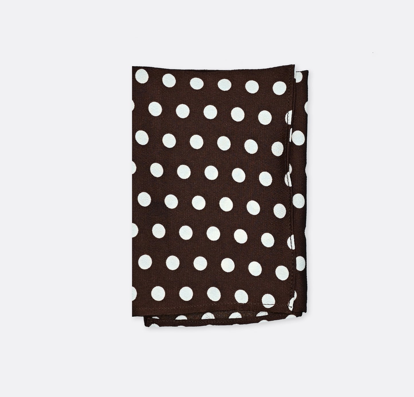 Coffee Base Polka Silk Pocket Square