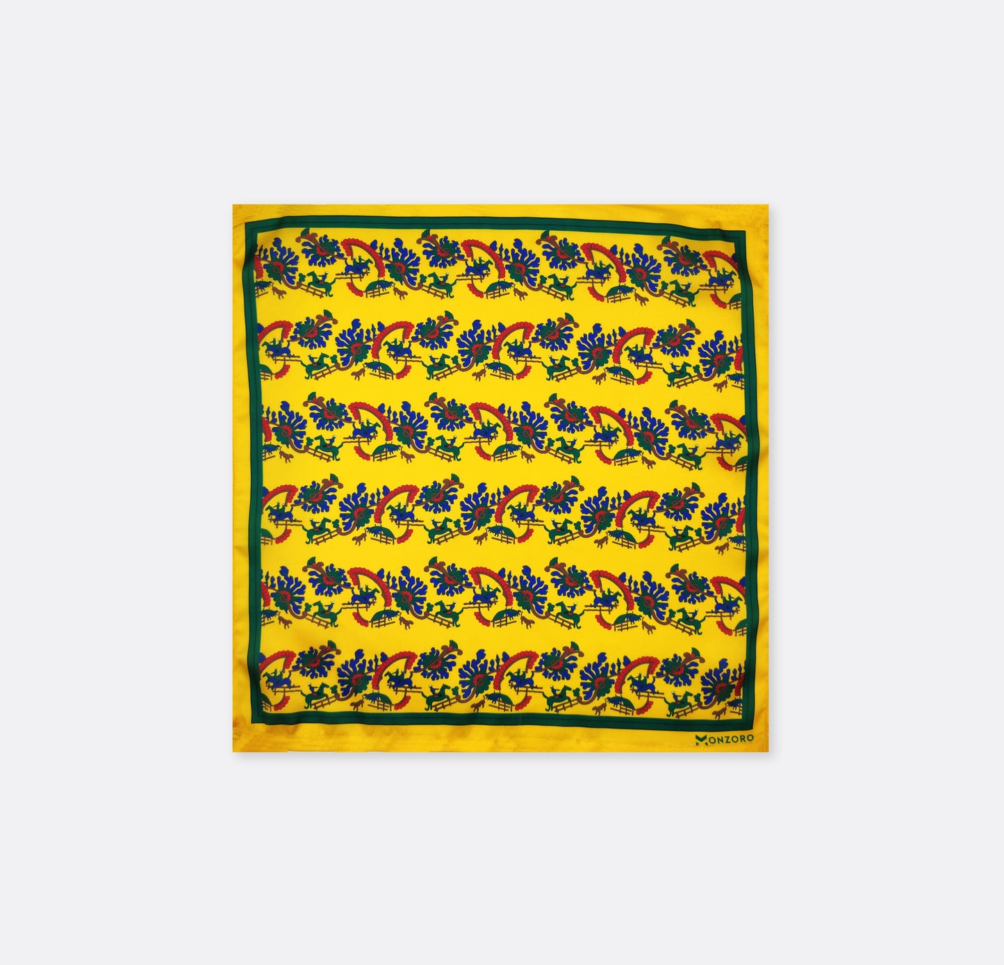 Paisley and Floral Mustard - Silk Pocket Square