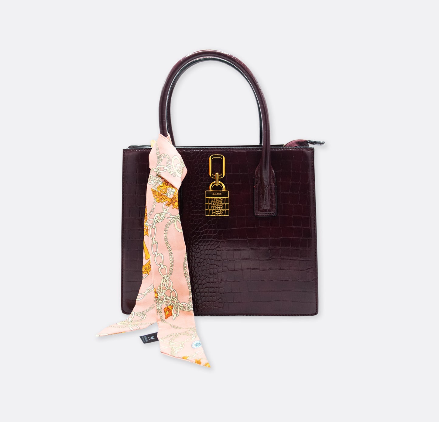 Curb and Link Chain Art - Silk Twilly Scarf