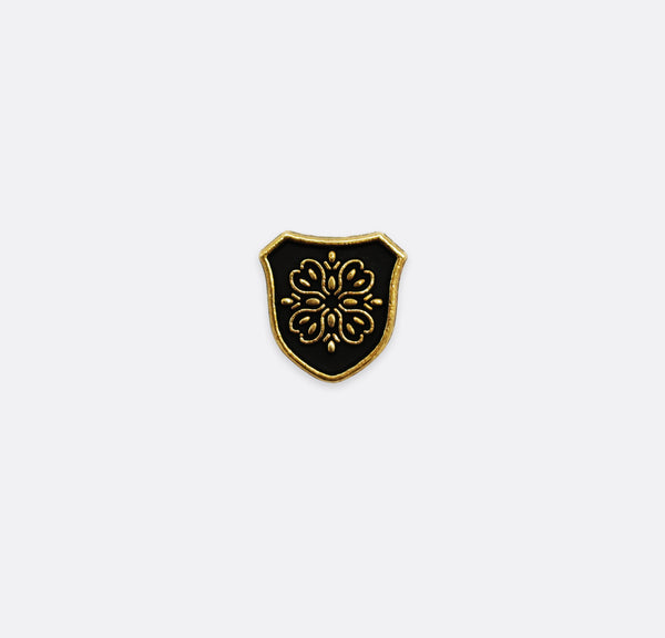Turkish Knight Shield – Black And Gold Lapel Pins