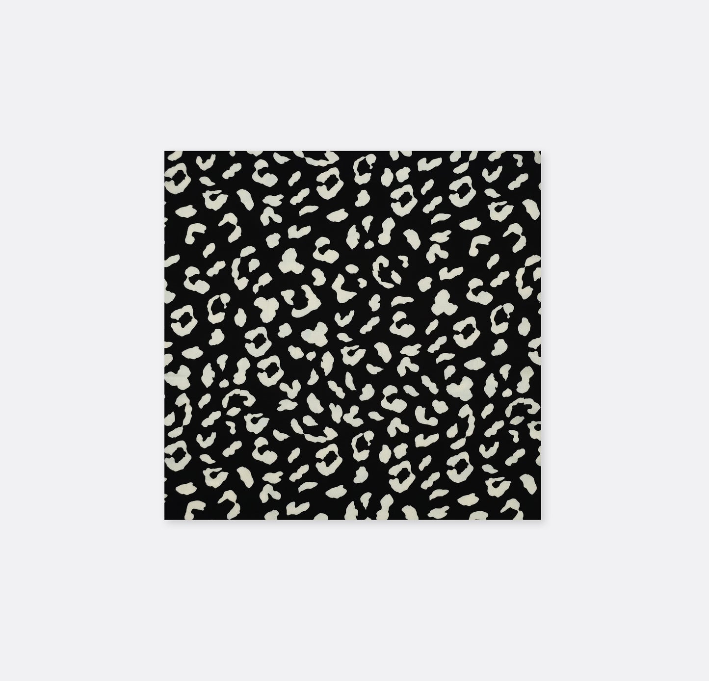 Black and White Leopard SilK Pocket Square