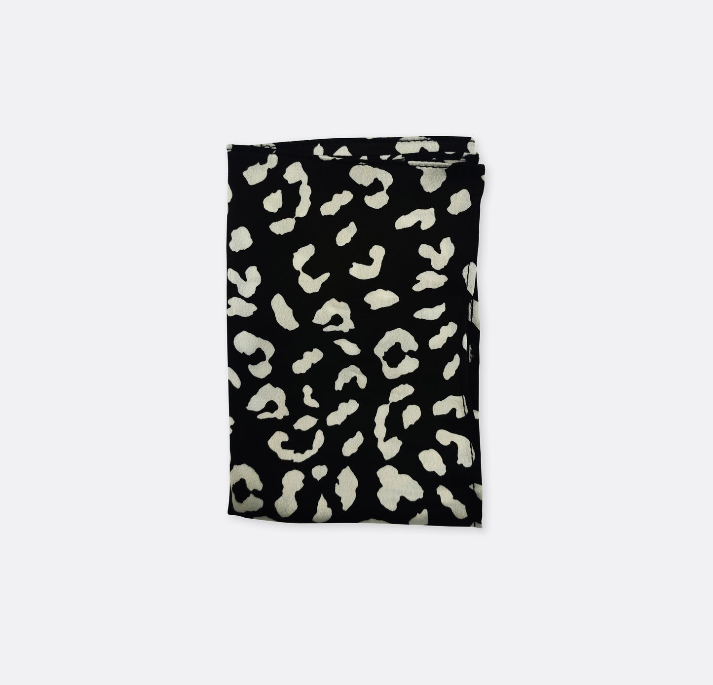 Black and White Leopard SilK Pocket Square