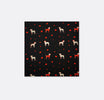 Black Dalmatian Silk Pocket Square by Monzoro