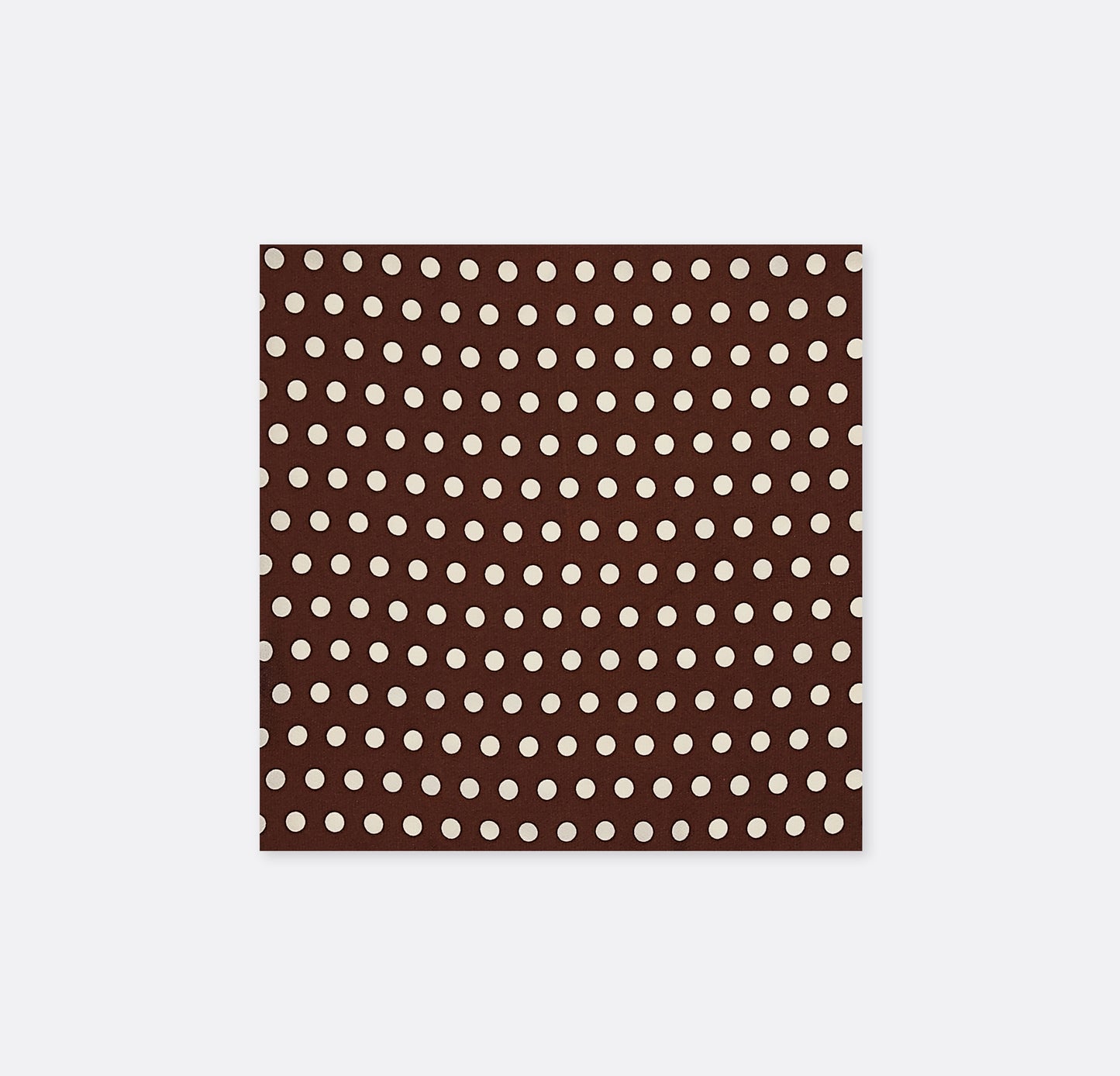 Coffee Base Polka Silk Pocket Square