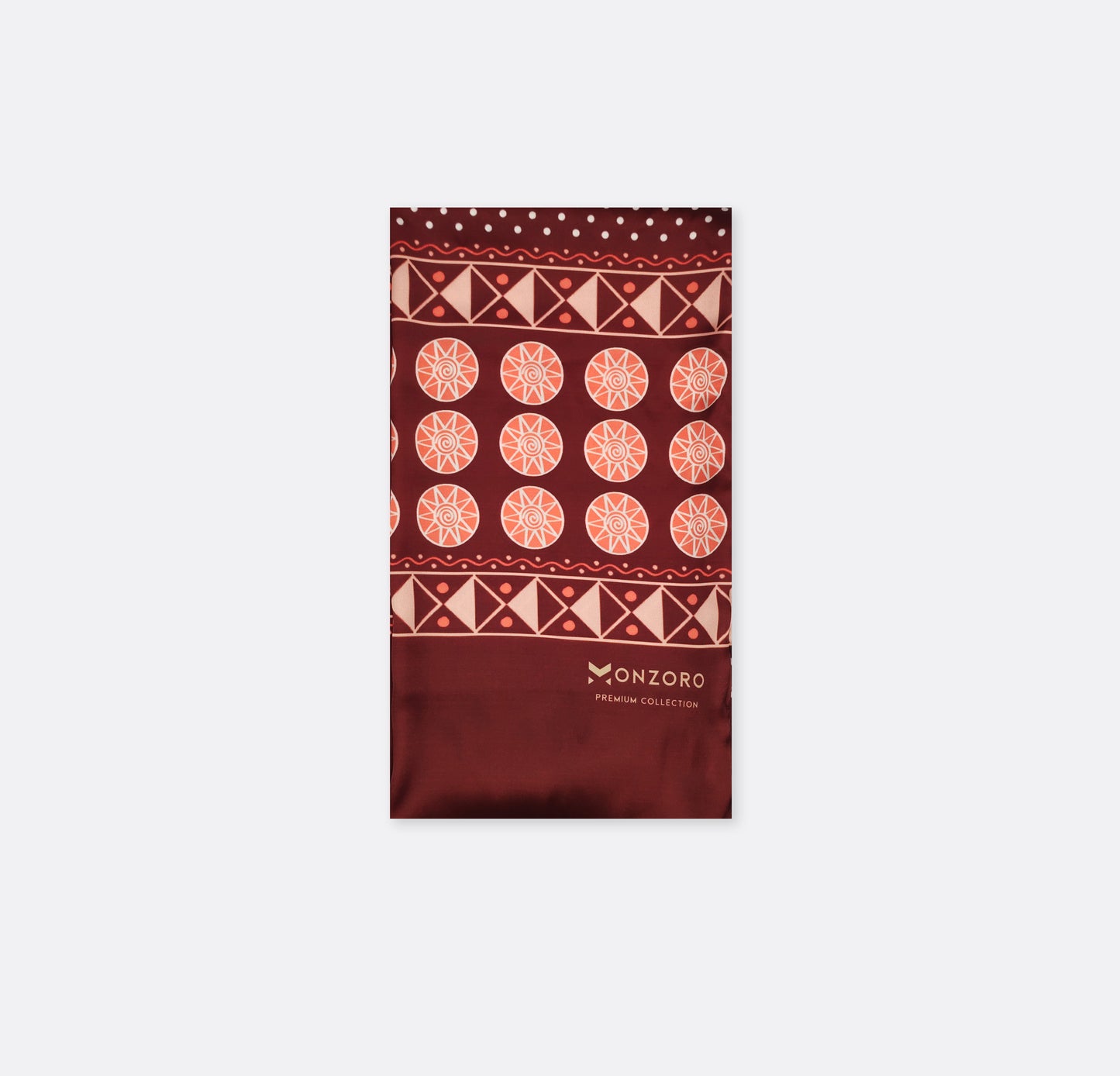 Chocolate Brown Polka Drops - Silk Scarf