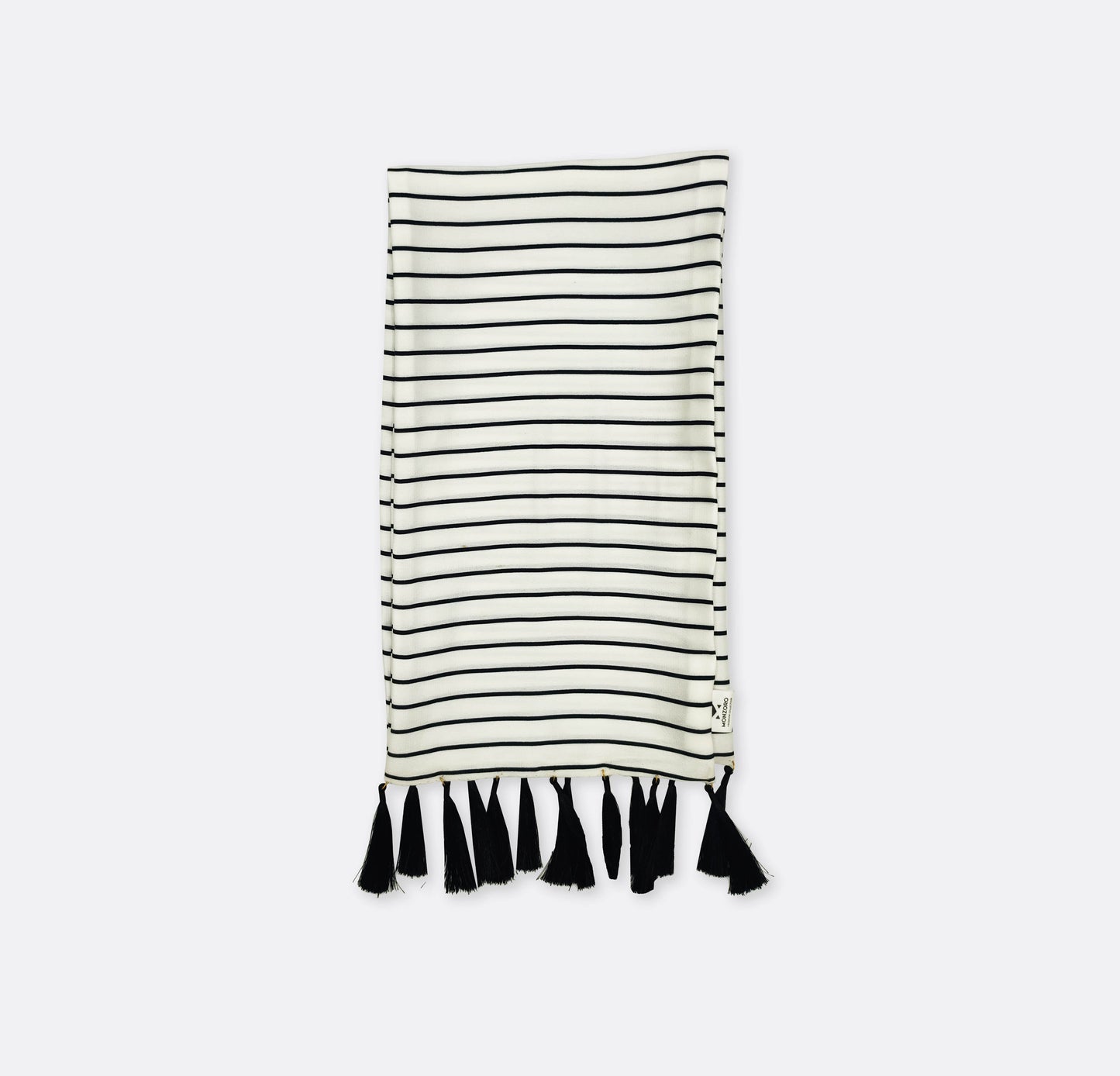 Sleek Black & White Stripes - Silk Men Scarf