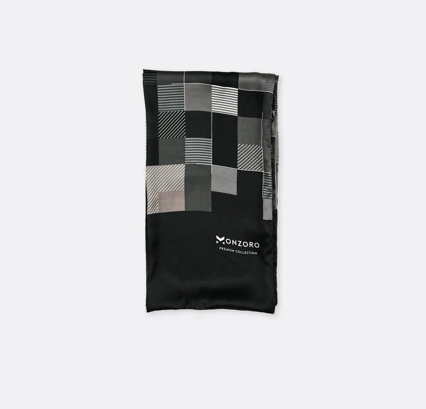 Black & White Abstract - Silk Scarf
