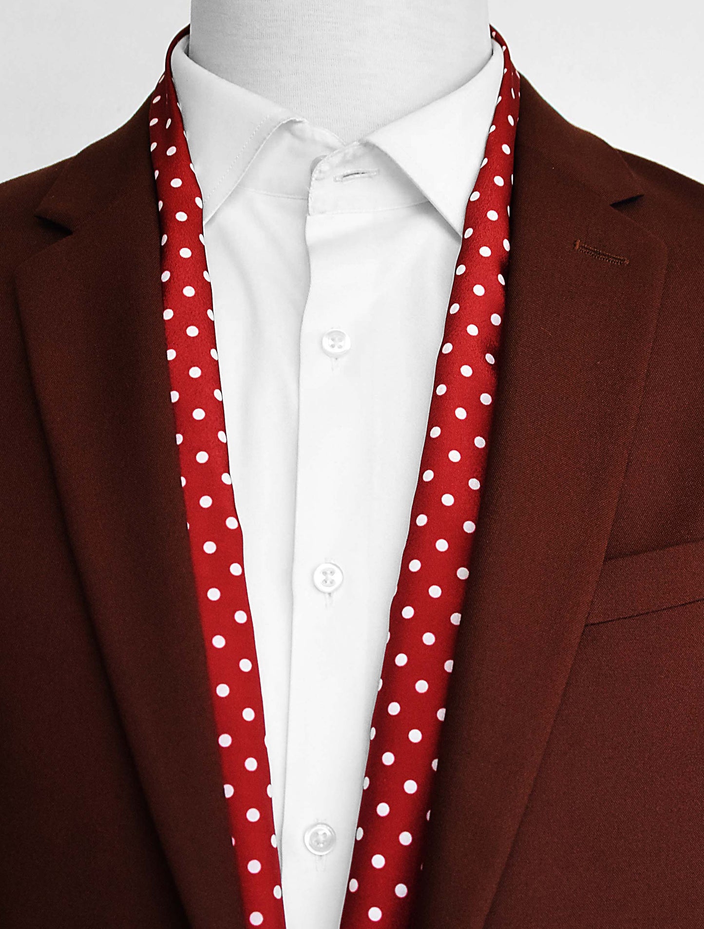 Maroon Mini Dot Polka - Silk Men Scarf
