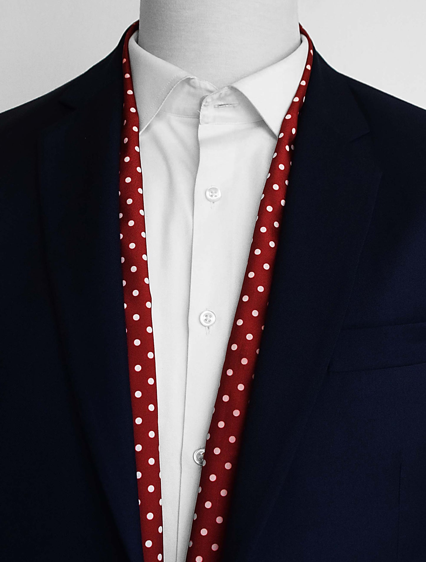 Maroon Mini Dot Polka - Silk Men Scarf