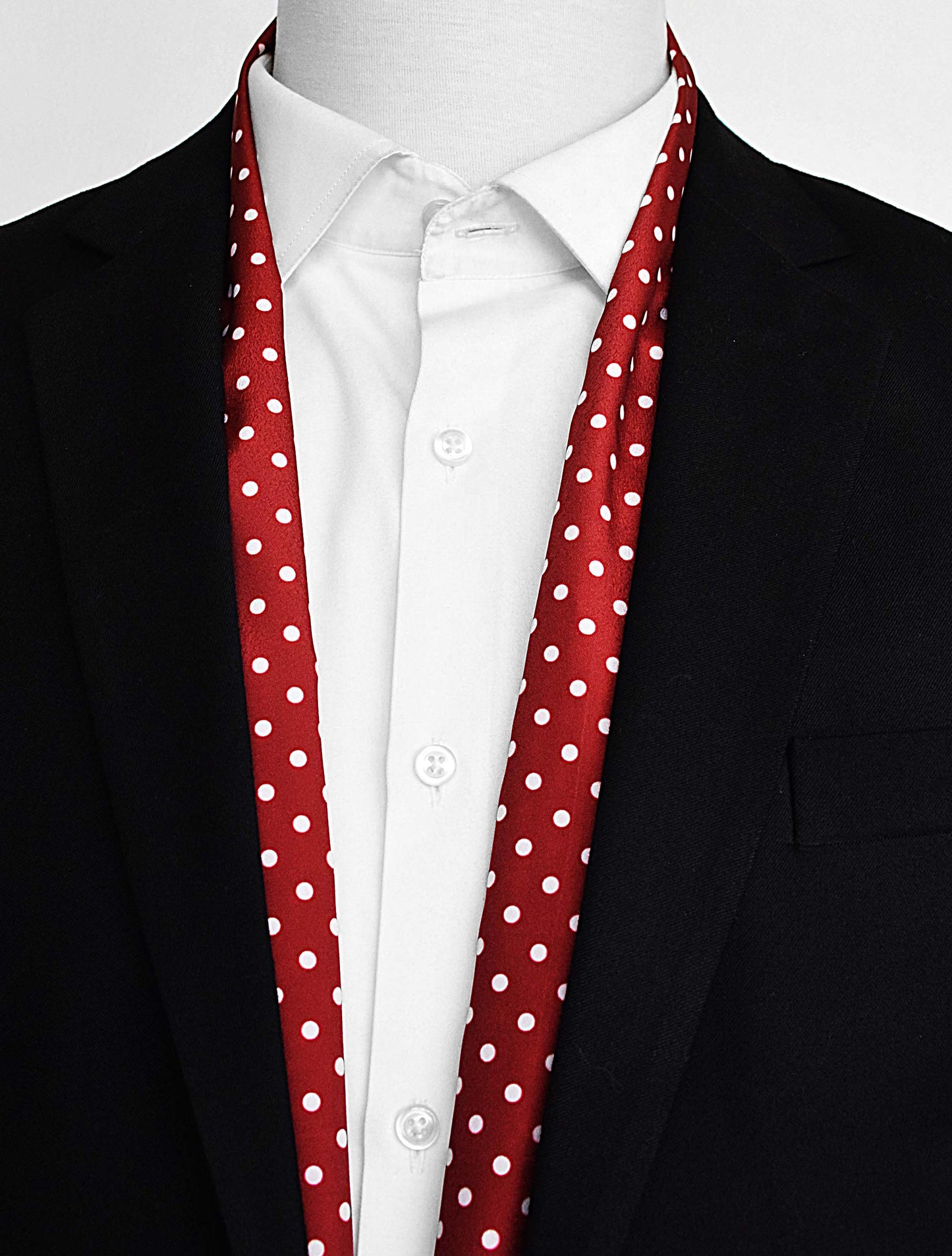 Maroon Mini Dot Polka - Silk Men Scarf