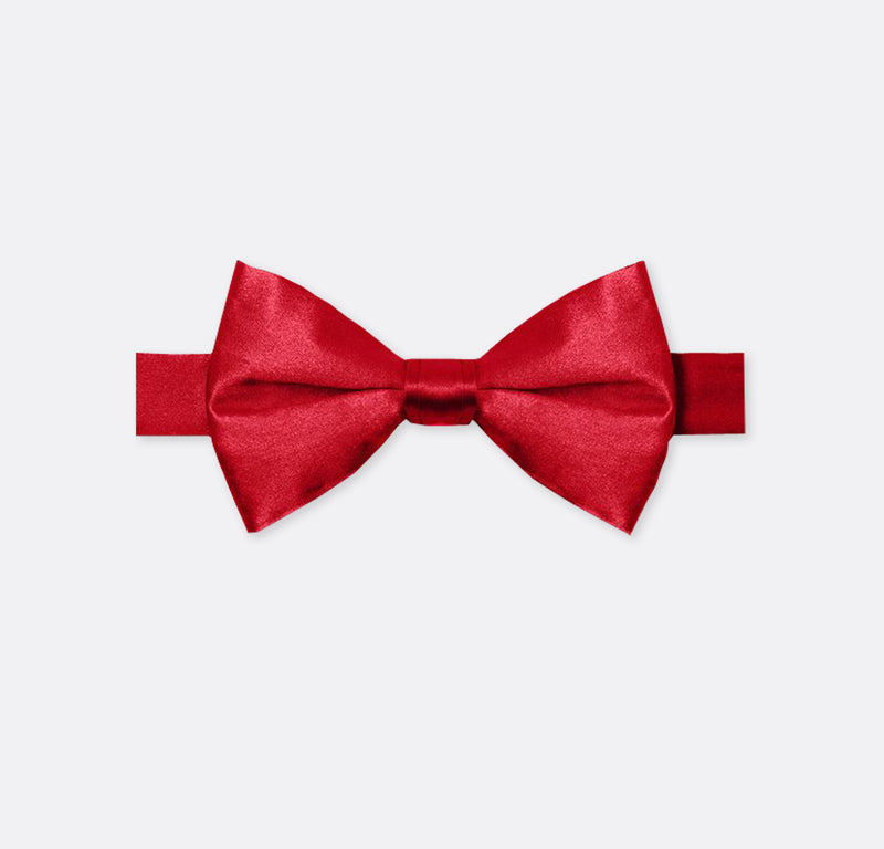 Solid Bold Red Bow Tie