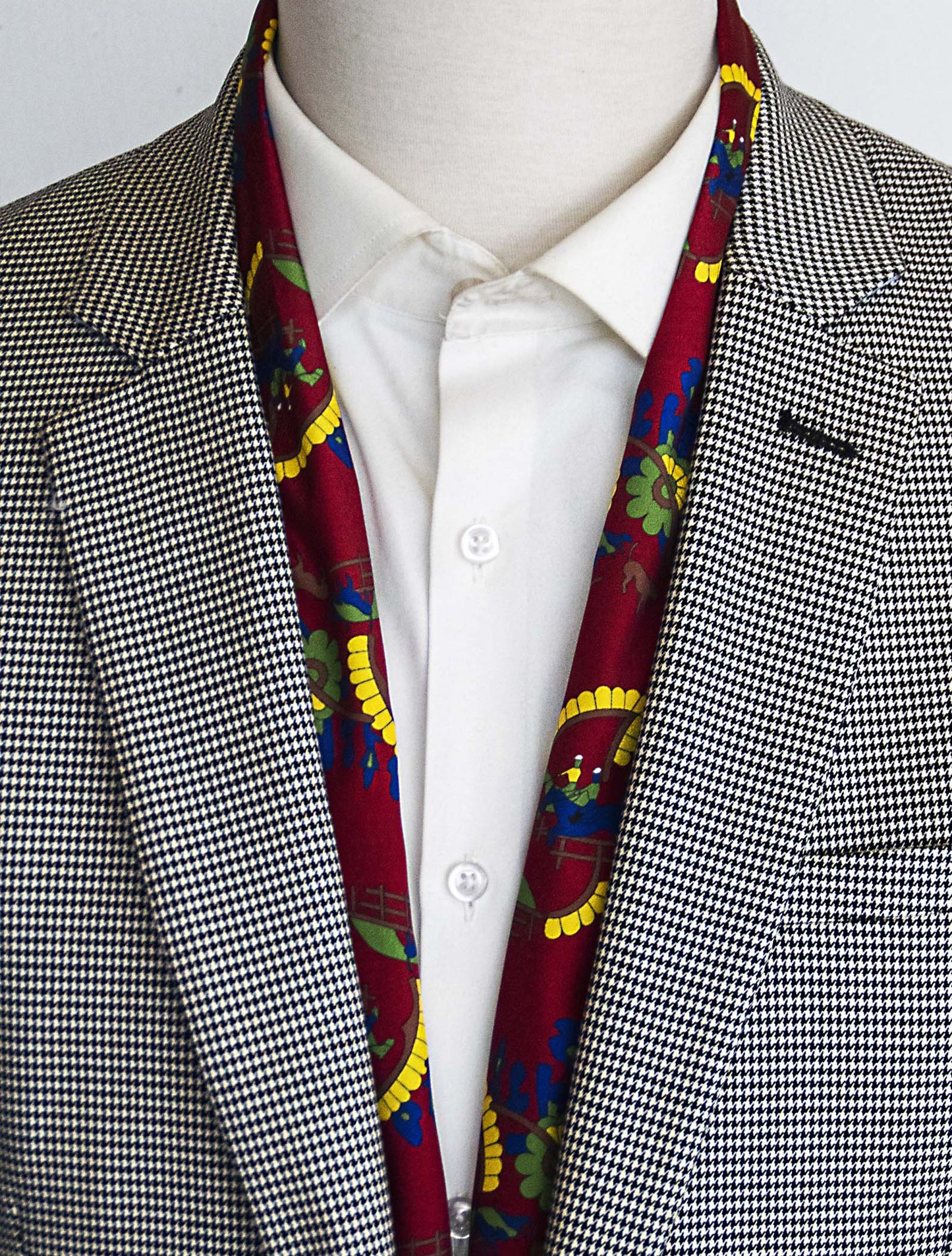 Maroon Paisley and Floral - Silk Men Scarf