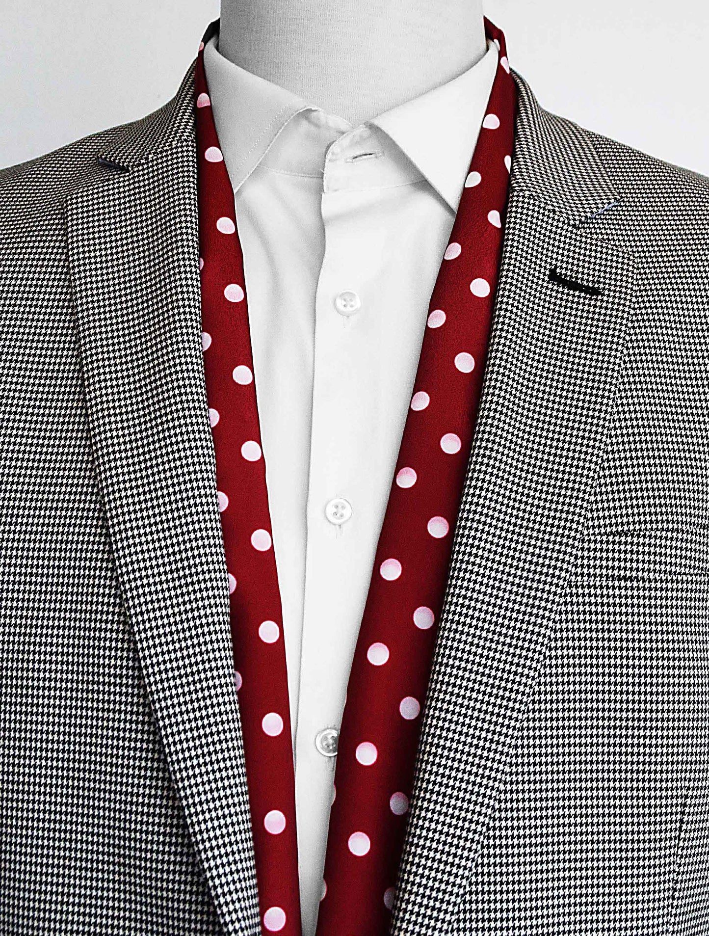 Maroon Dot Polka - Silk Men Scarf