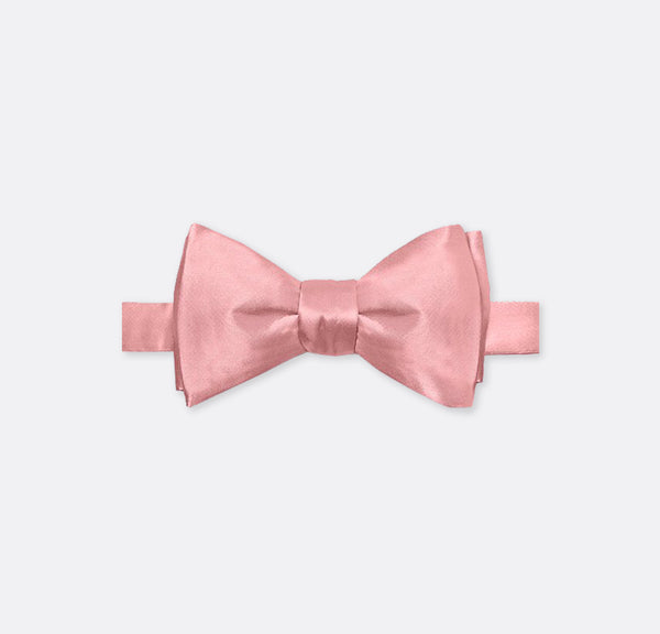 Solid Candy Pink Double Fold Bow Tie