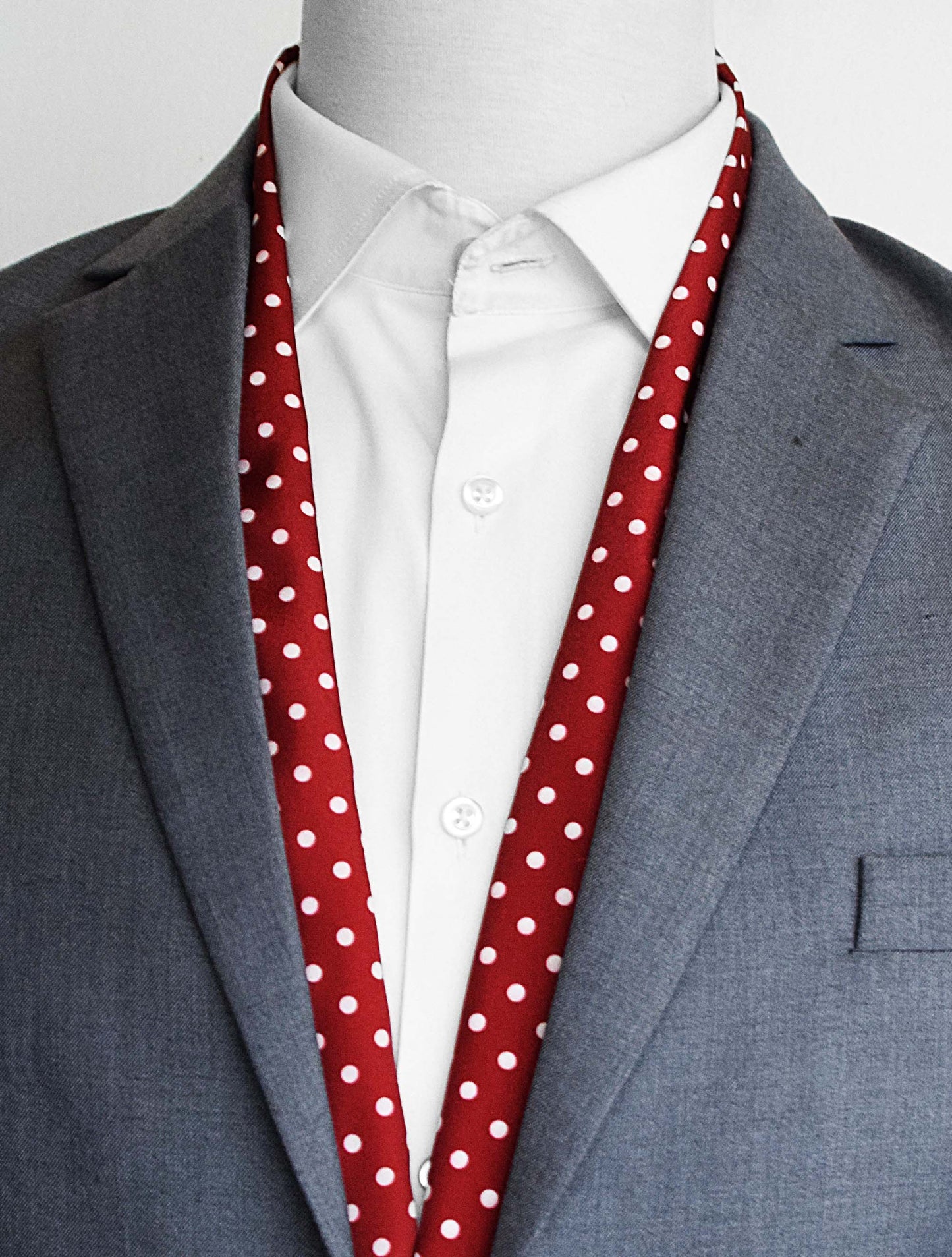Maroon Mini Dot Polka - Silk Men Scarf