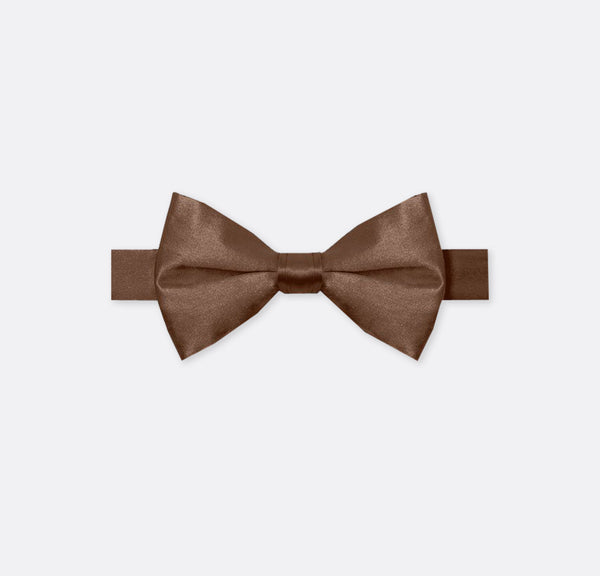 Solid Mid Brown Bow Tie