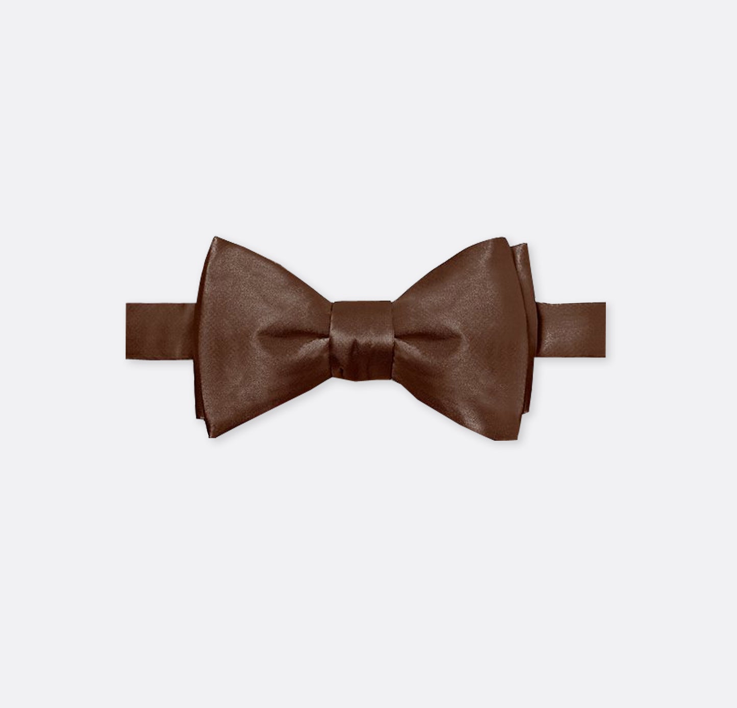 Solid Mid Brown - Double Fold Bow Tie