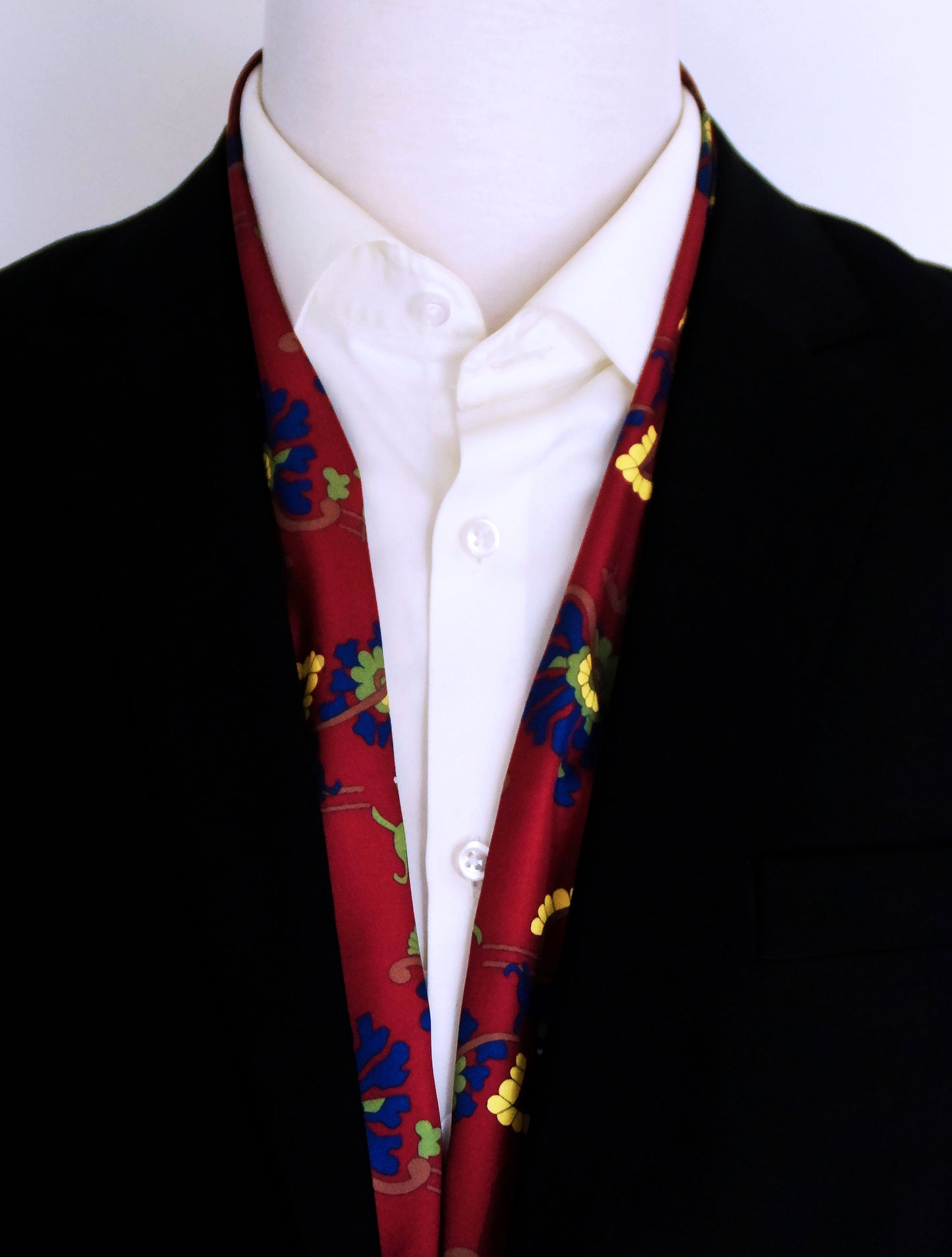 Maroon Paisley and Floral - Silk Men Scarf