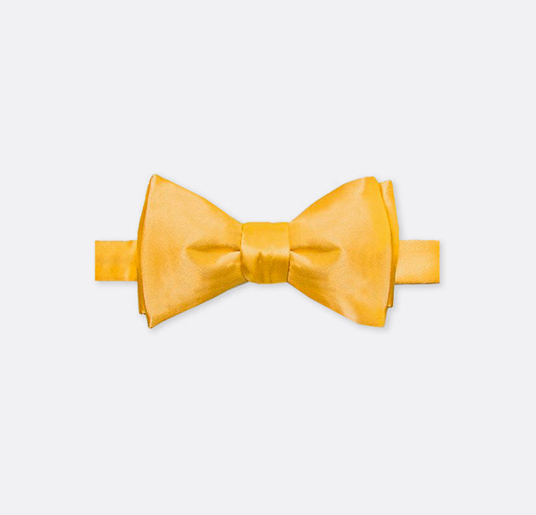 Solid Pale Orange Double Fold Bow Tie