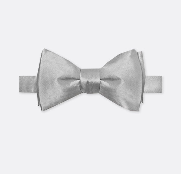 Solid Silver Double Fold Bow Tie