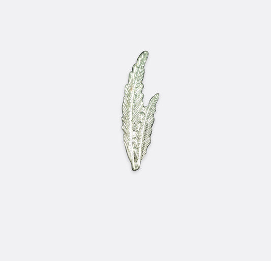 Pair Leaf – Silver Lapel Pin