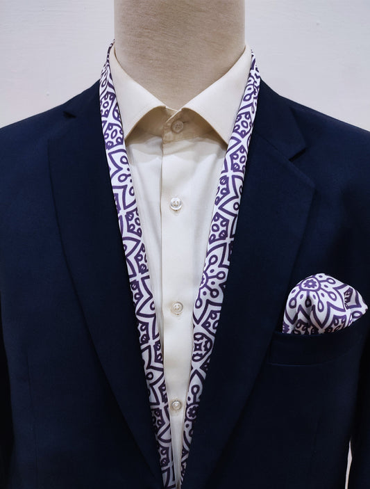 Midnight Magenta - Silk Men Scarf and Pocket Square Set
