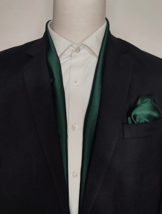 Turquoise Green - Silk Scarf and Pocket Square Set