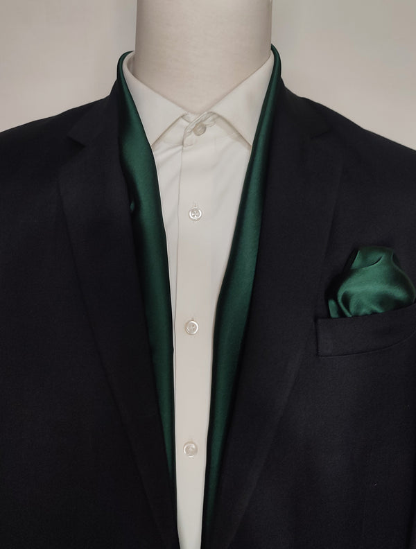 TURQOISE GREEN - SILK scarf and pocket square set