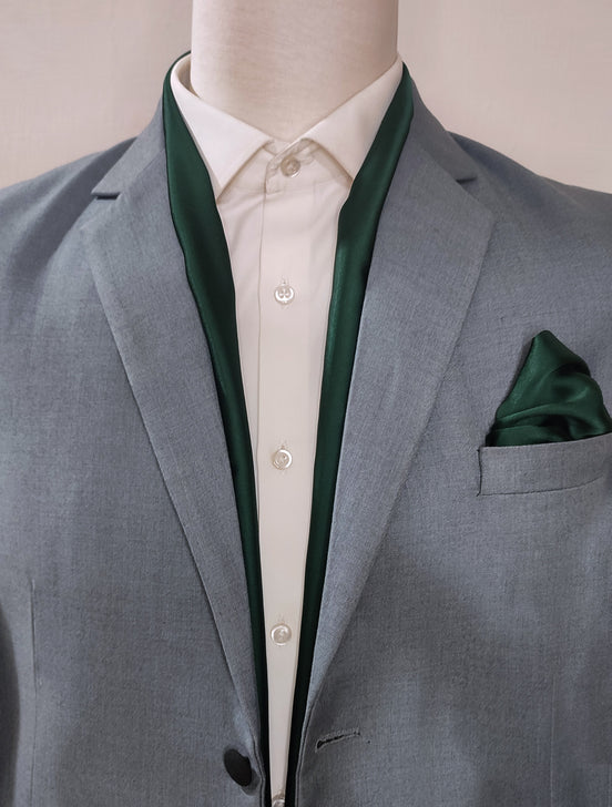 Turquoise Green - Silk Scarf and Pocket Square Set by Monzoro – view 2