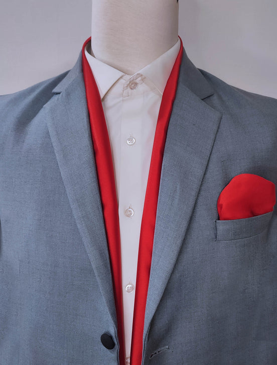 Valentine Red - Silk Scarf and Pocket Square Set by Monzoro – view 2