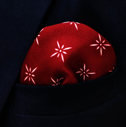 Twinkle Maroon Silk Pocket Square by Monzoro – view 4