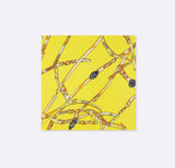 Chains and Straps (Yellow) - Silk Pocket Squares