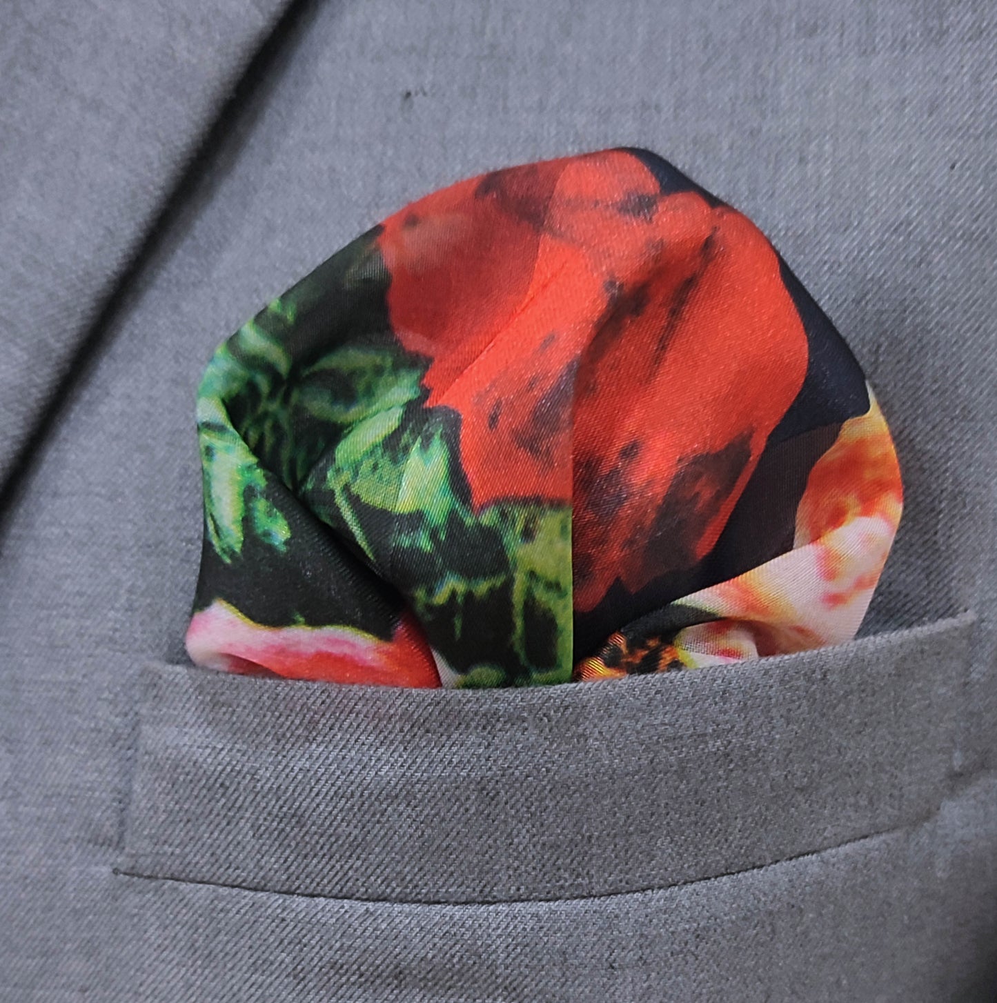 The Rose Garden Silk Pocket Square