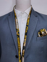 THE TINTED GARDEN - SILK SCARF AND POCKET SQUARE SET
