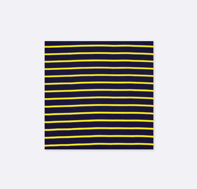 Blue and Gold Stripes - Silk Pocket Square by Monzoro
