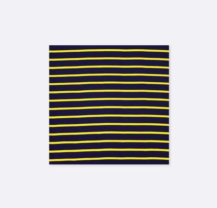 Blue and Gold Stripes - Silk Pocket Square by Monzoro