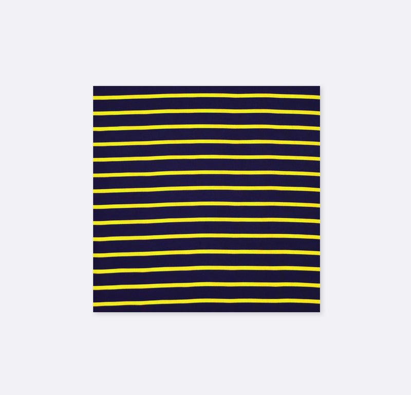 Blue and Gold stripes - silk pocket squares