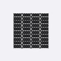 Black and White Hexagonal - Silk Pocket Square by Monzoro