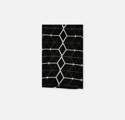 Black and White Hexagonal - Silk Pocket Square by Monzoro – view 2