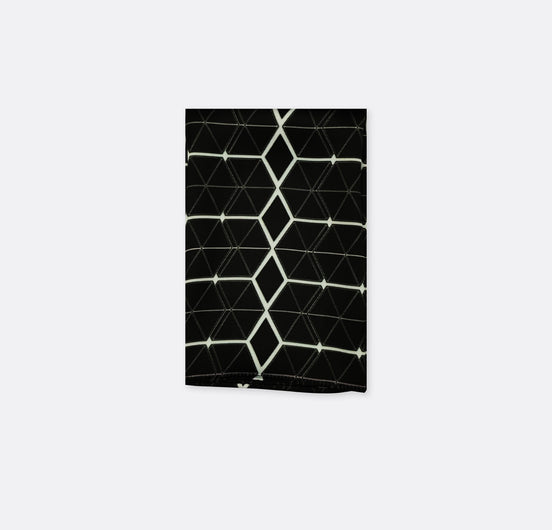 Black and White Hexagonal - Silk Pocket Square by Monzoro – view 2