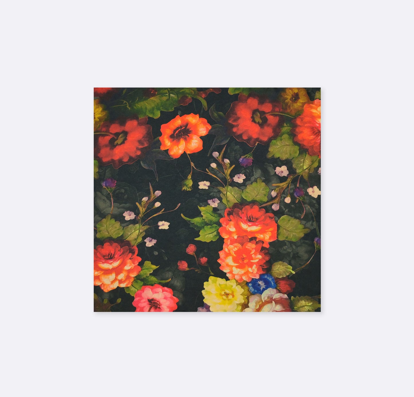 The Black Garden Silk Pocket Square