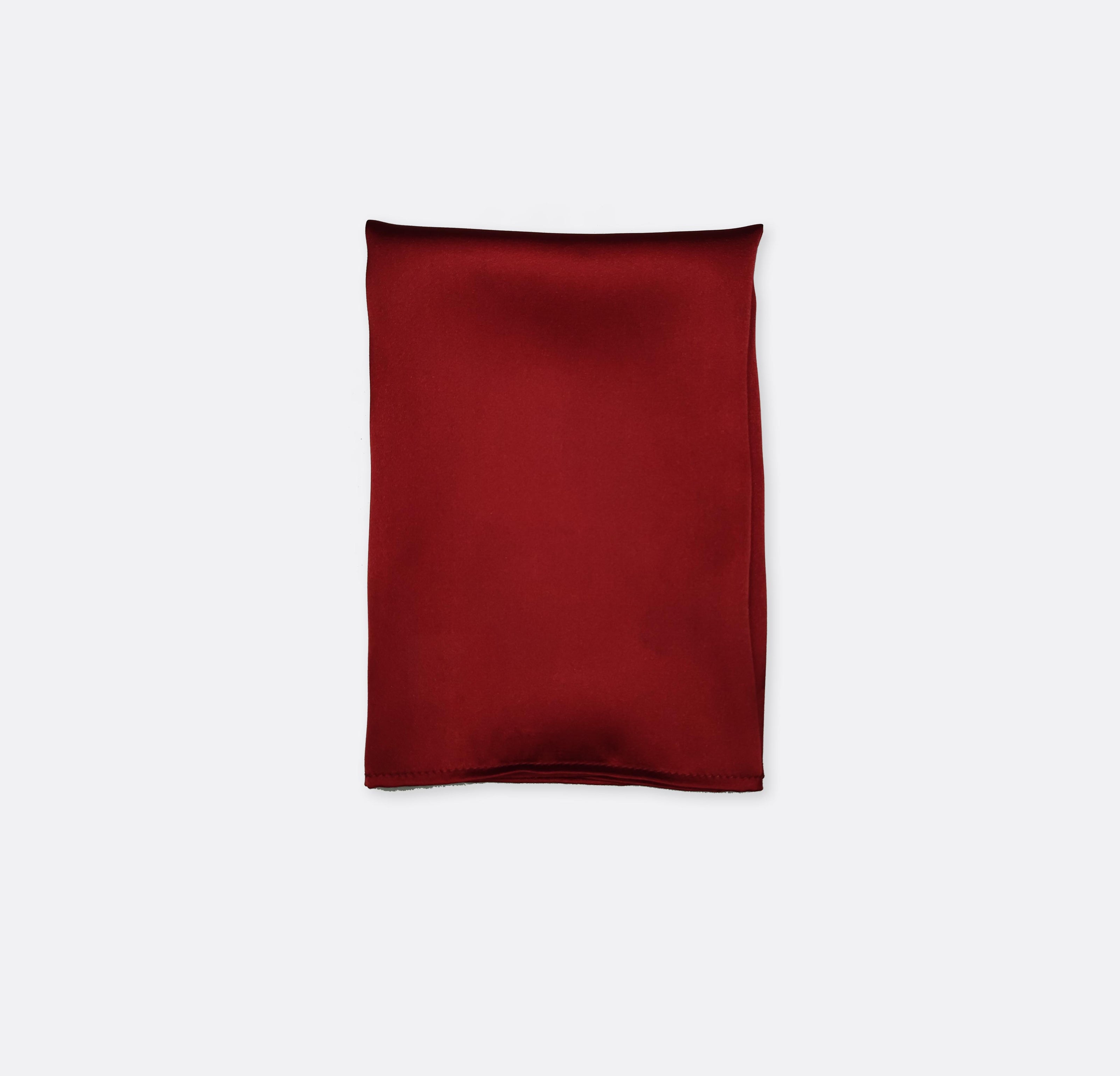 Bordeaux Wine Solid - Silk Pocket Square by Monzoro – view 2