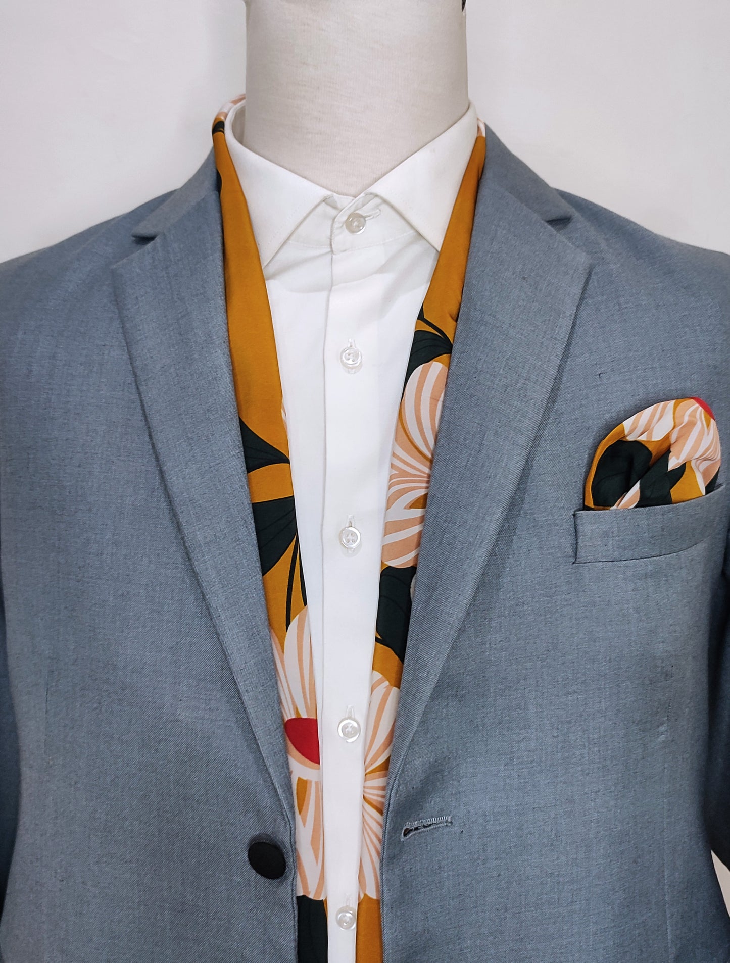 Bright Sunny Spring Matt - Silk Scarf and Pocket Square Set