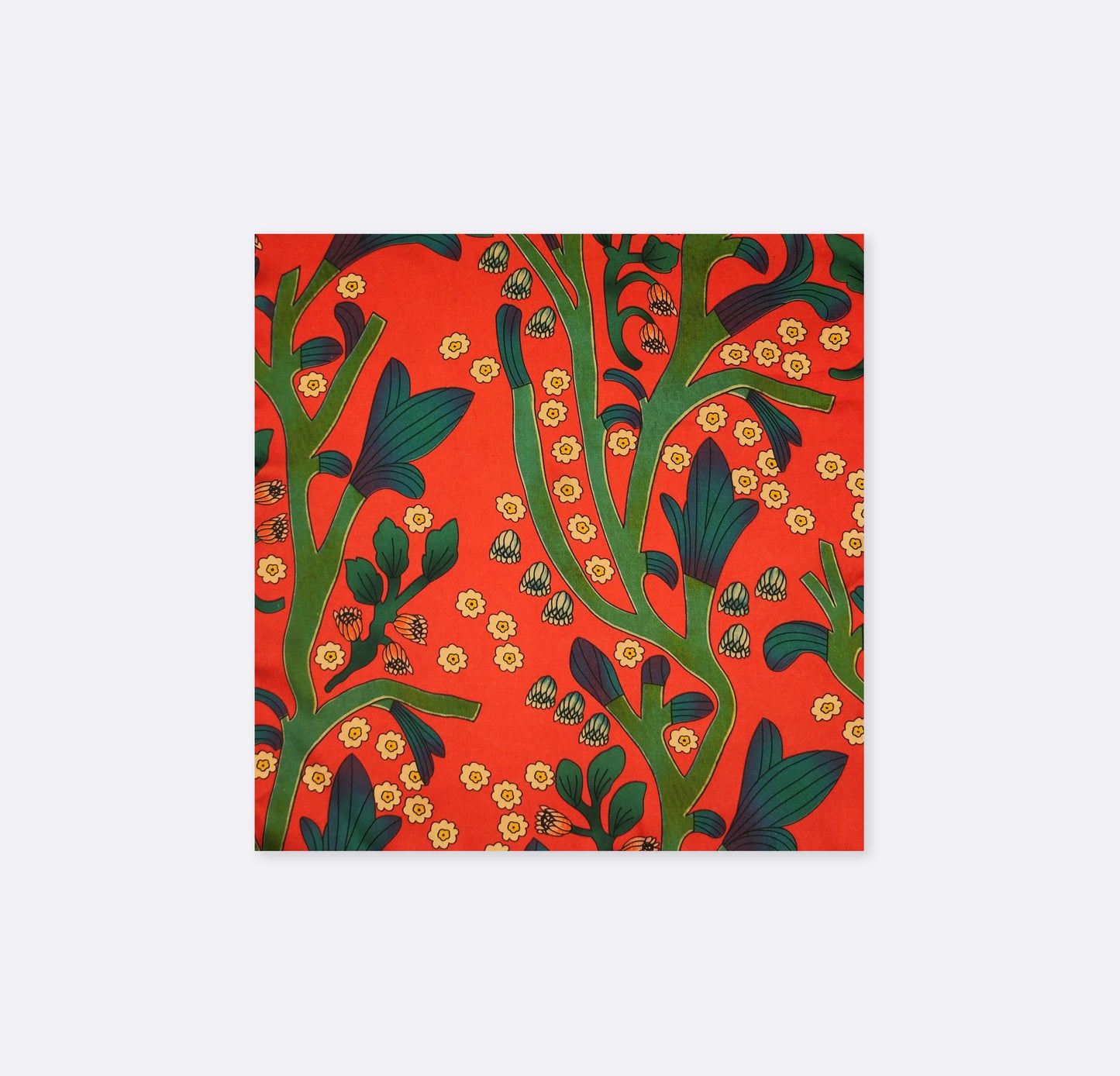 The Fiery Garden Silk Pocket Square