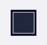 Starry Blue Night Polka Dots Silk Pocket Squares